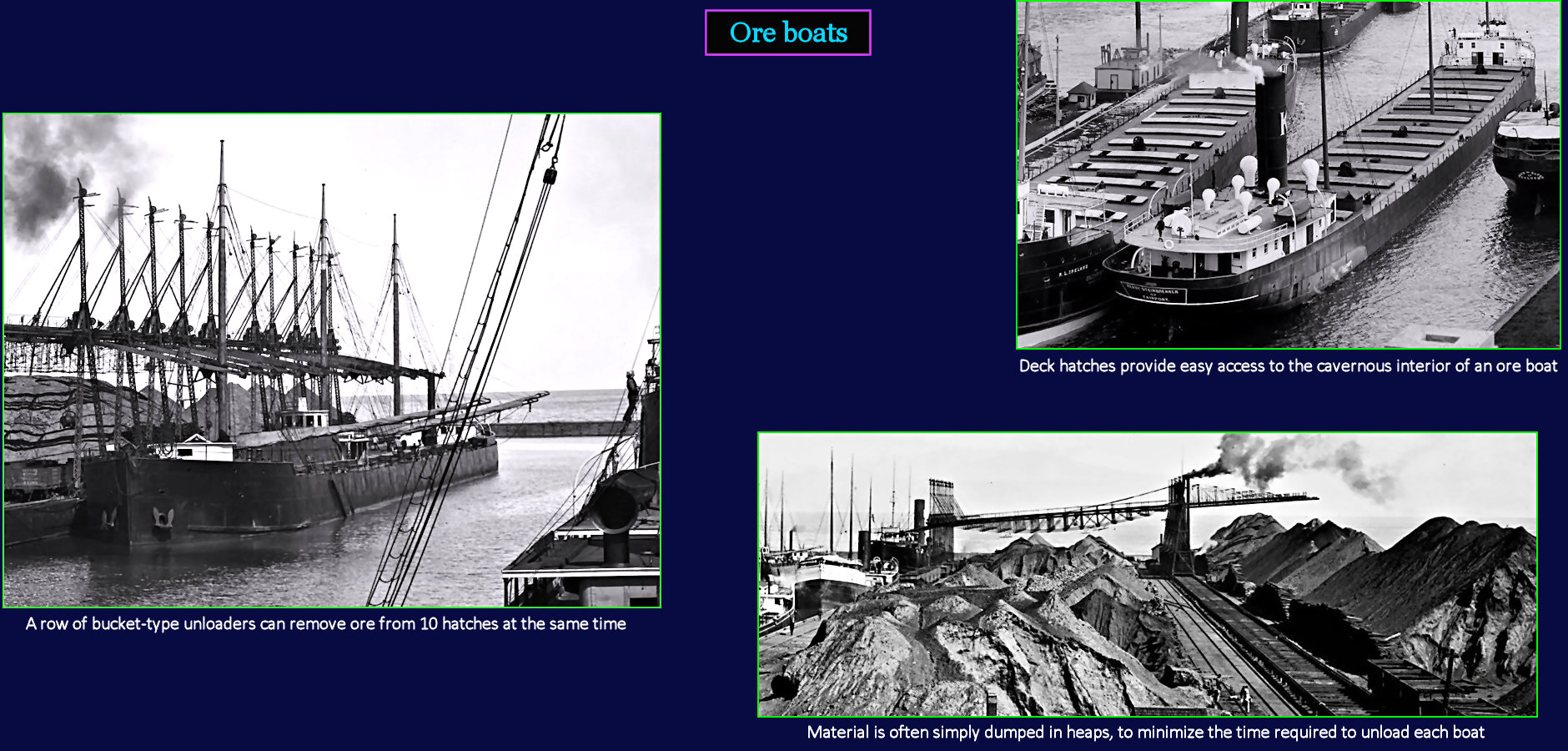 Iron ore boats, 1890